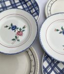 Série de 6 assiettes - en porcelaine 