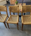 4 Chaises cordes vintage