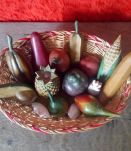 Ensemble de fruits et légumes en bois (Artisanat africain)