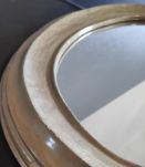 miroir ovale bois doré avec crochet