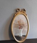 miroir ovale Louis XVI bois doré