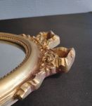 miroir ovale Louis XVI bois doré
