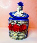 "corbeille"bleu decoratif |fait main berber azilal"panier"