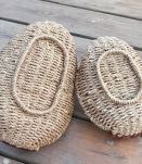 Corbeilles en vannerie, à tête de canard, vintage 