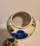 Pot porcelaine peint à la main décor floral