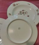 4 assiettes (2 plates + 2 creuses) anciennes, P.N France