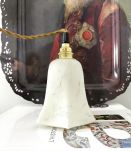 Lampe baladeuse vintage en en verre de Clichy blanc