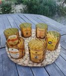 6 verres ambrés whisky, collection publicitaire, vintage