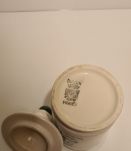 Pot moutarde Parizot faïence Digoin Sarreguemin décor floral