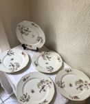 Lot de 5 assiettes en porcelaine « pâtes et émaux de Limoges
