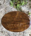 Ancien Tabouret de Traite Pieds Courbés Bois Massif VintagE