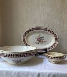 3 pièces de porcelaine ancienne « l’Amandinoise »