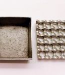 Cendrier carré design vintage en aluminium