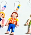 Boucles d'oreilles Playmobil/argenté/blanc/rose/bleu