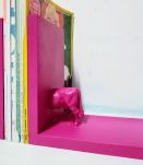 Serre livres vache en rose fuchsia