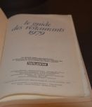 Guide restaurants auto-journal 1979