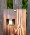 Baromètre/thermometre vintage,decor peau de bête 