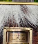 Baromètre/thermometre vintage,decor peau de bête 