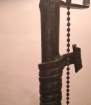 Lampe  Brutaliste    60x30 cm Mid-Century en Fer artisanal, 