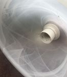 Baladeuse suspension vintage en opaline blanche