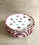 6 assiettes à gâteau Bernardaud modèle « aux roses »