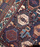 Tapis ancien Persan Khamseh fait main, 1B318