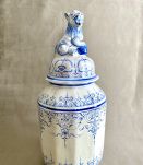 Grand pot couvert style Delft