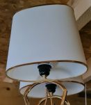 paire de lampes 1980  chrome dorée style deluxe ,  roche,,,,