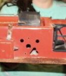 Large vintage Buddy L TEXACO FIRE CHIEF Voiture de pompiers 