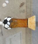 Bouteille en verre '' ballon de foot '' 