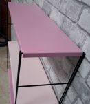 Etagere string  rose montants noir. 47x49x16 tres belle 1960