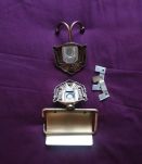 ensemble patère et porte rouleau pour salle de bain