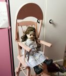 Petite chaise vintage rose vielli 
