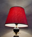 lampe deluxe 1970 , daus le gout barbier , abat jour liseret