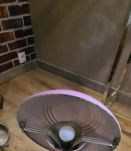 lampe alu art deco bauhaus 1940 rose   42x30 trace d usure n