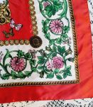 Foulard polyester décor floral 