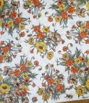 Foulard polyester décor botanique 