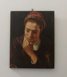 Reproduction '' la penceuse '' sur planche de bois 