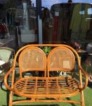 Banquette rotin et cannage