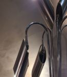 lampe Space Age Chrome et  alu dans le style Reggiani, Italy