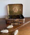 Boîte chaufferette vintage en laiton 