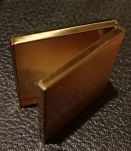 Poudrier métal doré motif couple cerf et biche