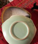 Lot 3 Assiettes Triangulaires Céramique D'art Jasba Keramik