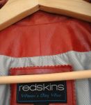 Veste femme en cuir rouge