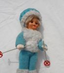 Ancienne poupée skieuse  / Collection déco
