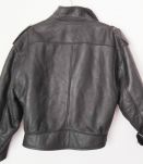 Perfecto cuir noir peau lainée Mac Douglas 40 bombardier she