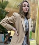 BURBERRY'S VINTAGE - VESTE BEIGE LAINE &amp; POIL DE CHAMEAU