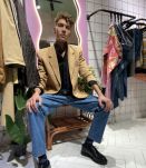 BURBERRY'S VINTAGE - VESTE BEIGE LAINE &amp; POIL DE CHAMEAU