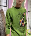 JC DE CASTELBAJAC - PULL CARTOON EN LAINE MERINOS