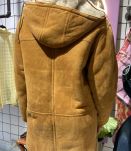 SHEARLING - MANTEAU UNISEXE CAMEL AVEC FOURRURE INTERIEURE